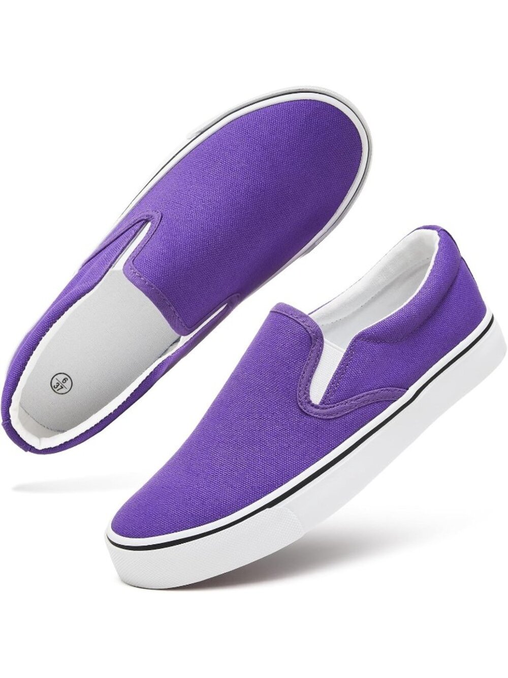 Women's Dark Purple Comfortable Breathable Low Top Slip on Loafer Sneaker Shoes